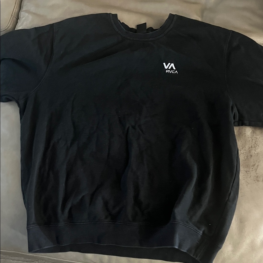 RVCA Men's Black Crewneck Sweater